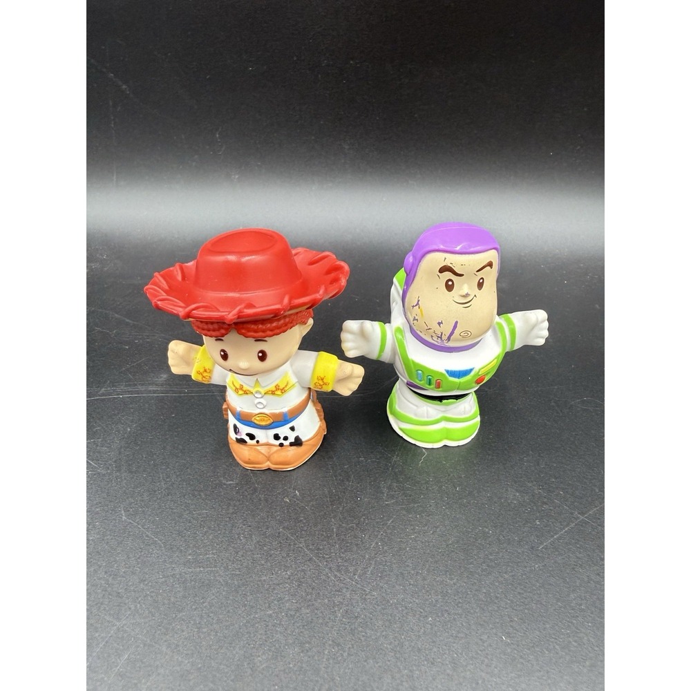Fisher Price Kids Little People Toy Story Buzz Lightyear & Jessie Figures Lot 2